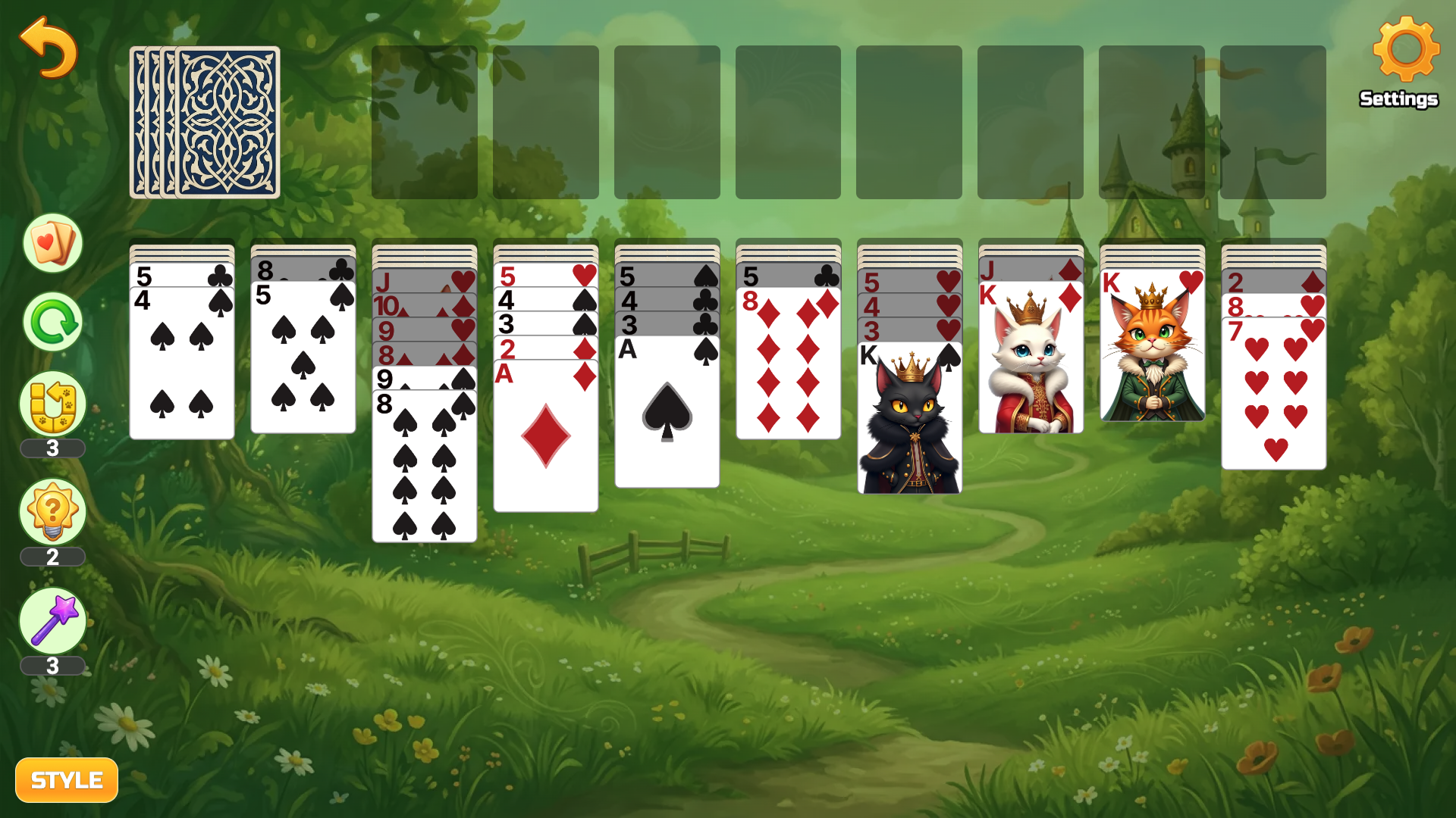 Spider Solitaire: Royal Cats — screenshot 2