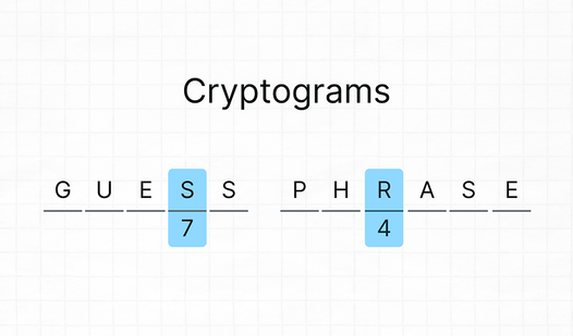 Cryptograms: Guess phrase