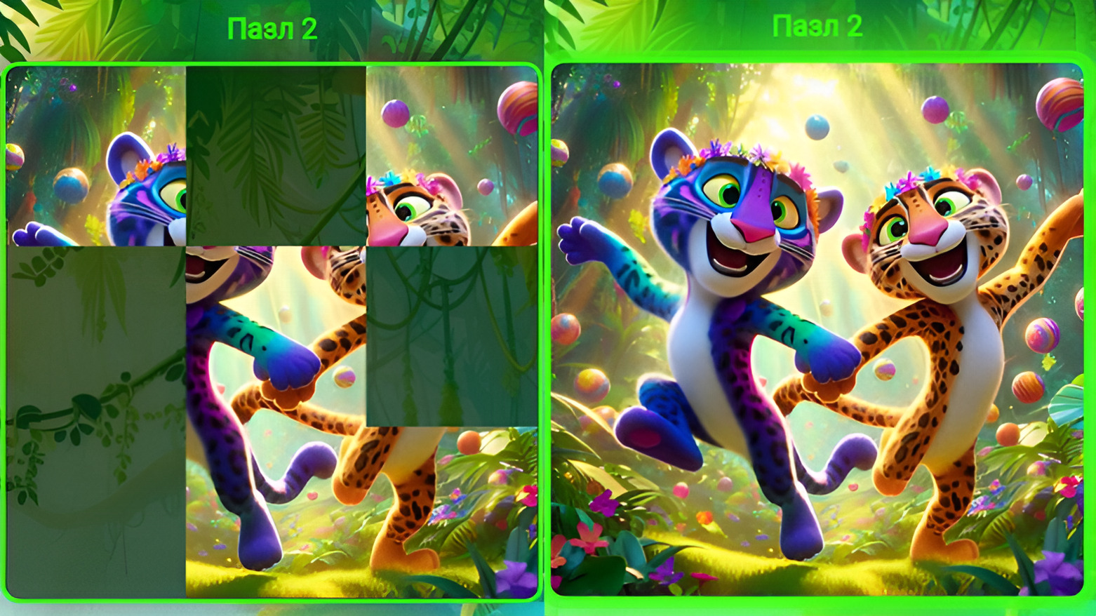 Пазлы: Улыбка джунглей — screenshot 3