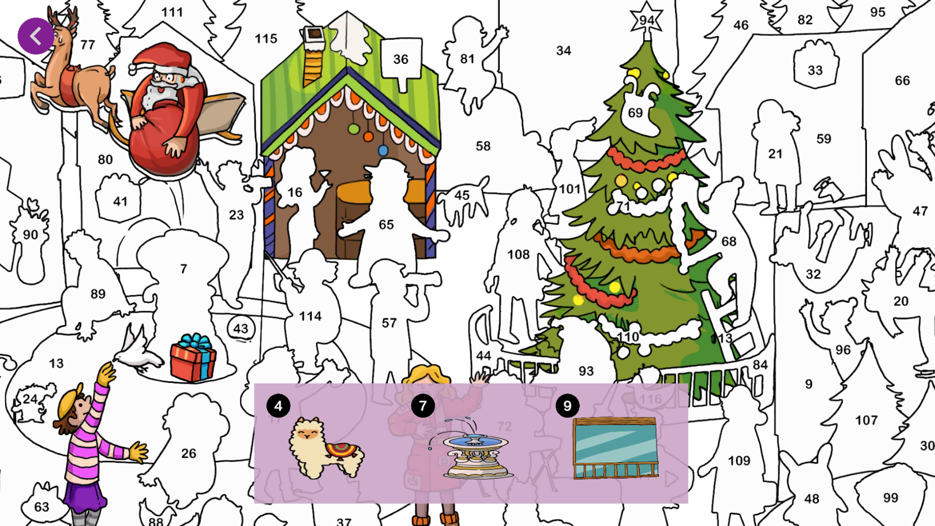 Stickers by numbers screenshot