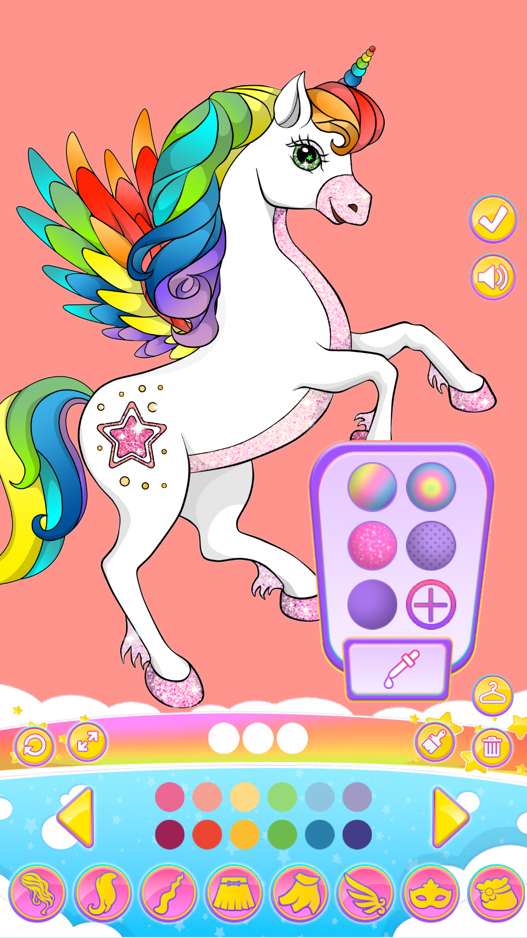 Unicorn Coloring Dress Up screenshot 6
