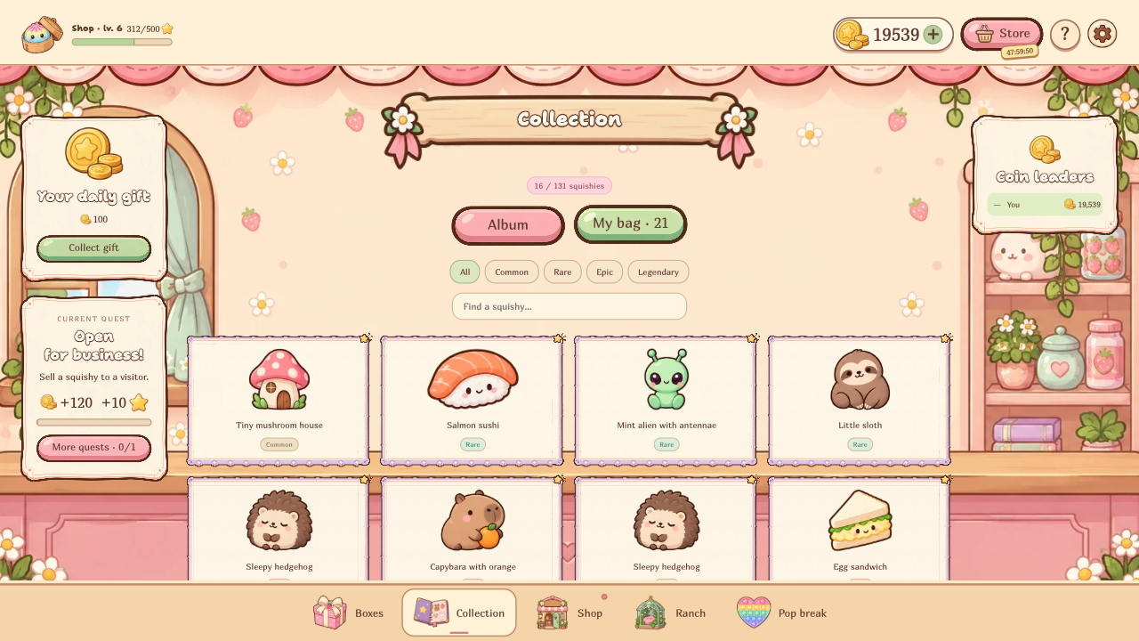ASMR Store. Sell the squishes, open boxes! — screenshot 2