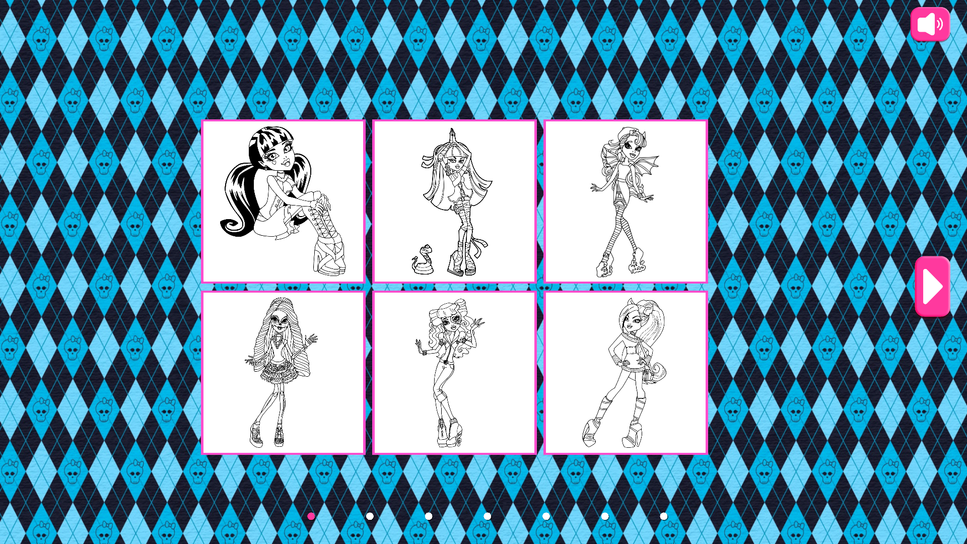 Monster Girls: Coloring & Stickers screenshot