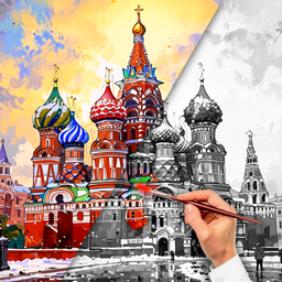 Раскраска онлайн: раскраски на тему "Архитектура"