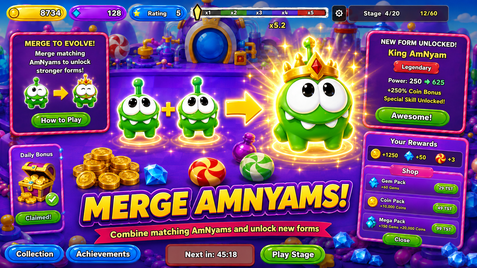 Om Nom: Open and Merge — screenshot 4