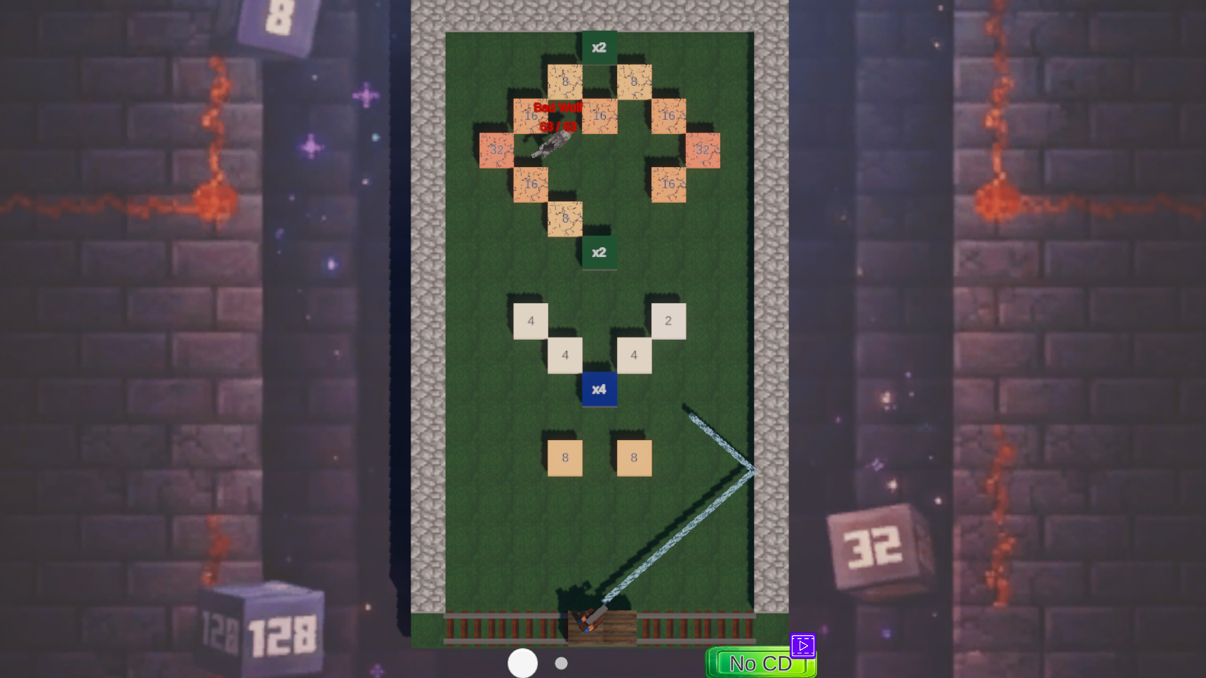 Noobik in Brick Breaker 2048 — screenshot 1