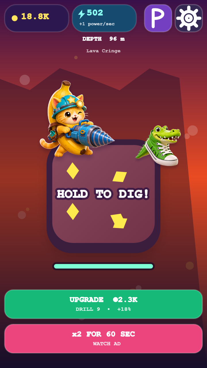Meme Digger! +1 Power Every Second screenshot 3