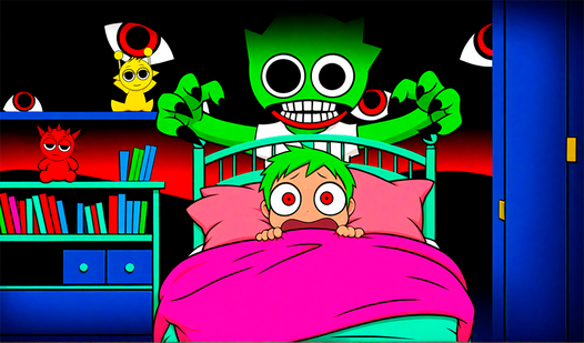 Evil Sprunki scare children!