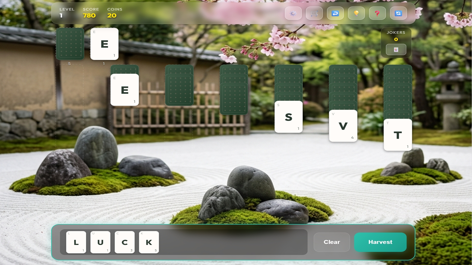 Word Solitaire: Zen Garden — screenshot 2