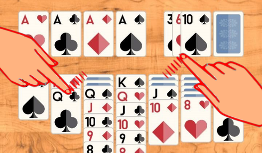 Klondike Solitaire: arrange the cards by suit