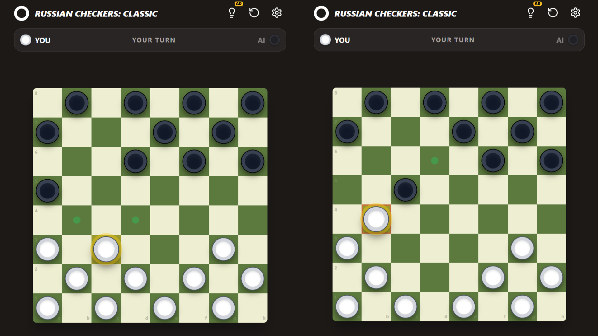 Russian Checkers: Classic — screenshot 1