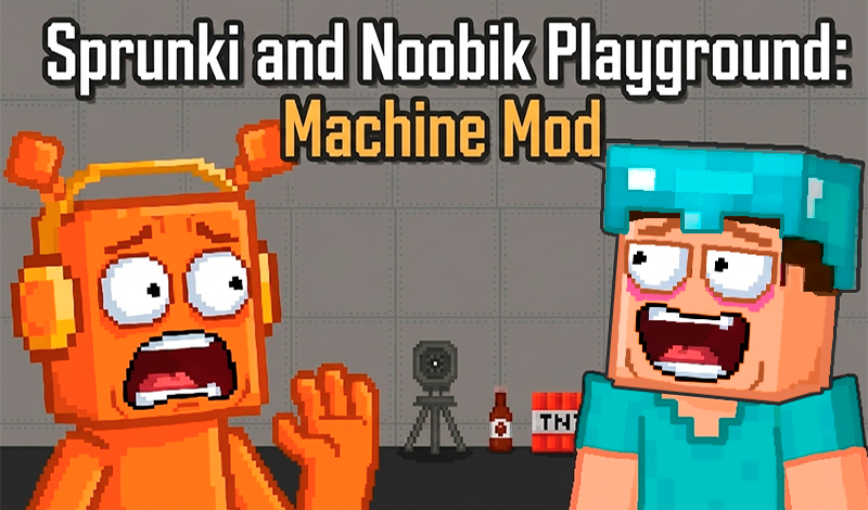 Sprunki and Nubik Playground: Machine mod game cover