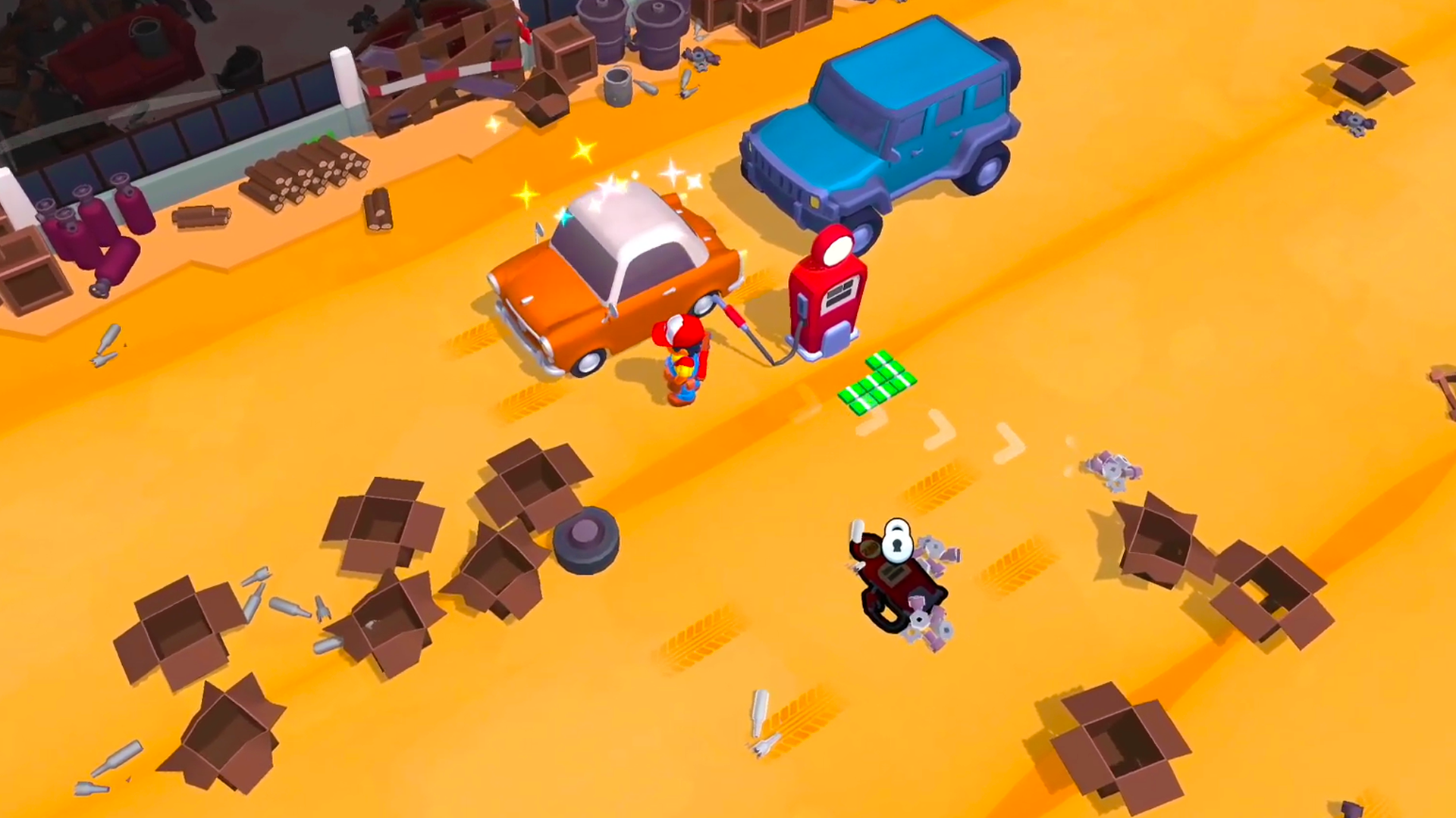 Gas station and car service simulator screenshot