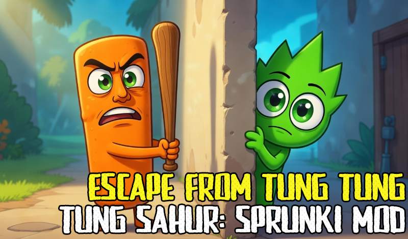 Escape from Tung Tung Tung Sahur: Sprunki mod game cover