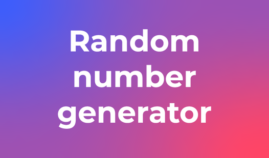 Random number generator