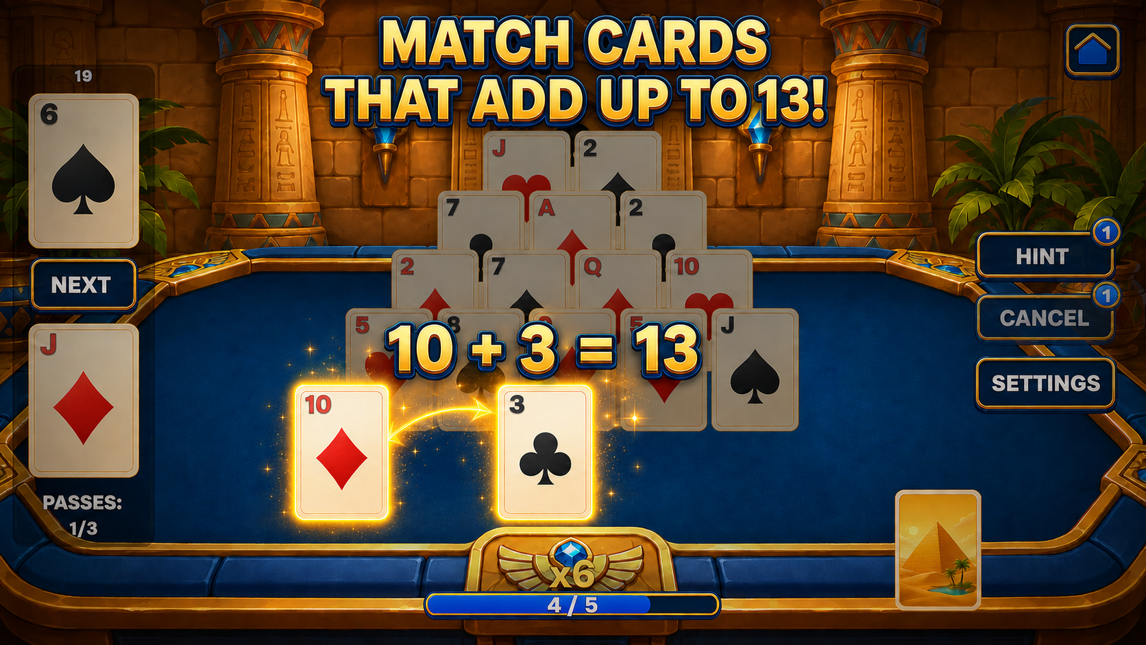 Pyramid of Treasures Solitaire — screenshot 2