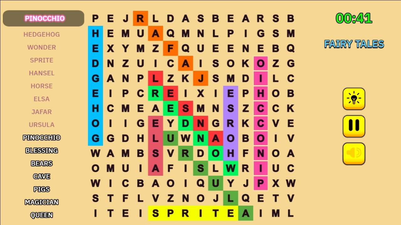 Fillwords: Find all the words screenshot