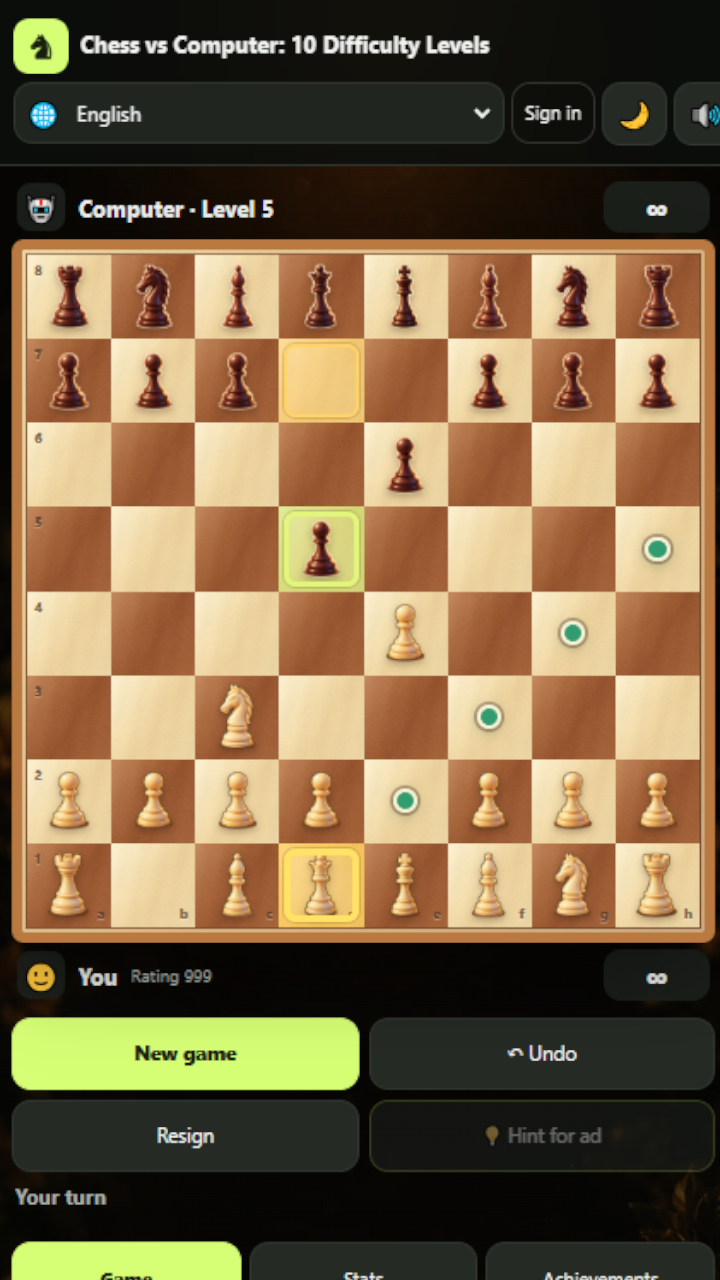 Chess vs Computer: 10 Difficulty Levels screenshot 3