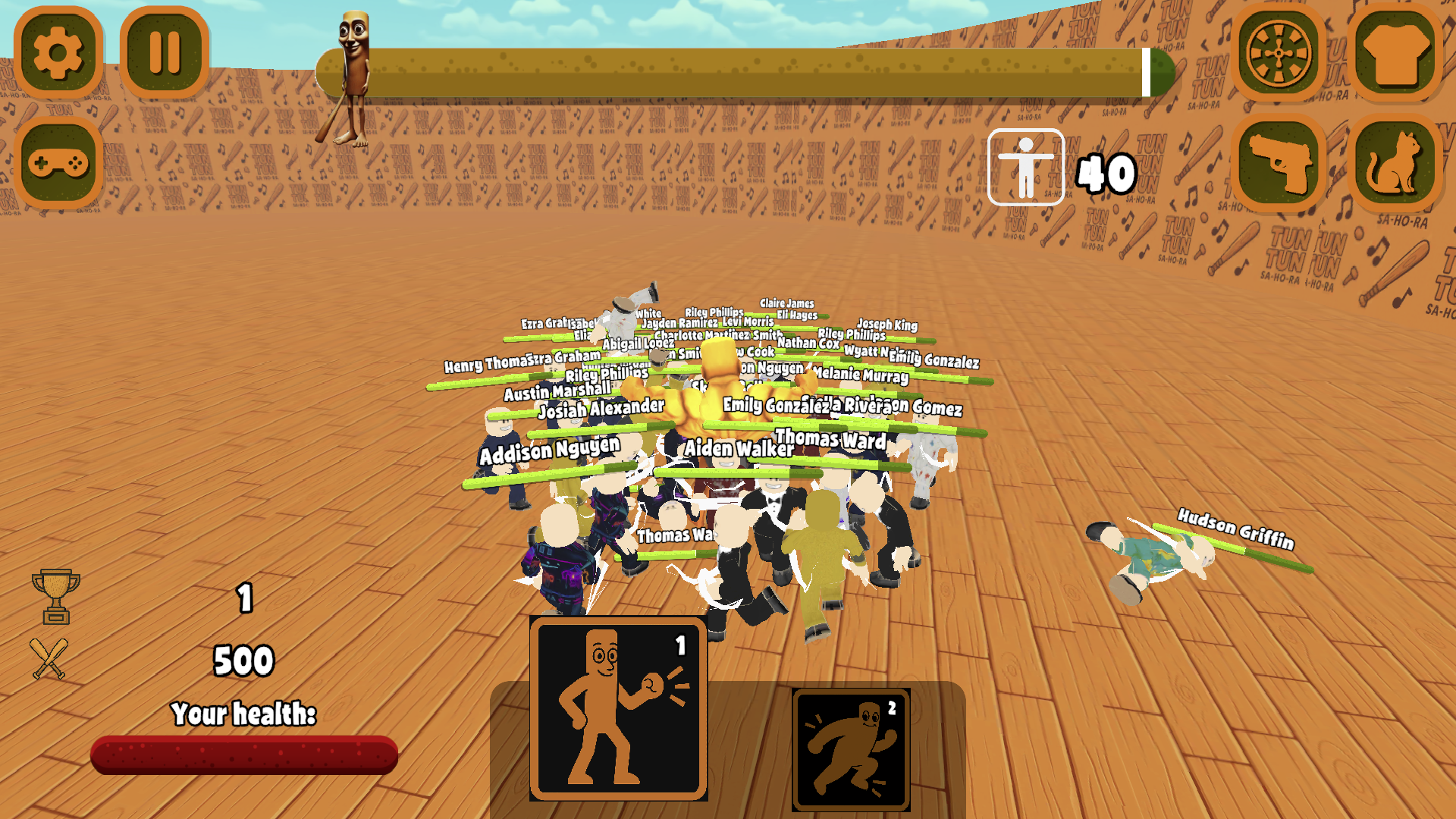 Obby online: 100 Players vs jock Tuntun Sahur screenshot