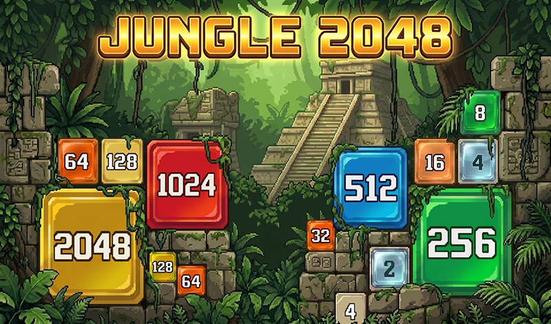 Jungle 2048 game cover