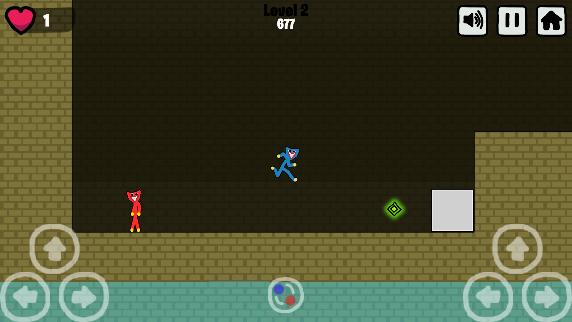 Red and Blue Stickman Huggy screenshot