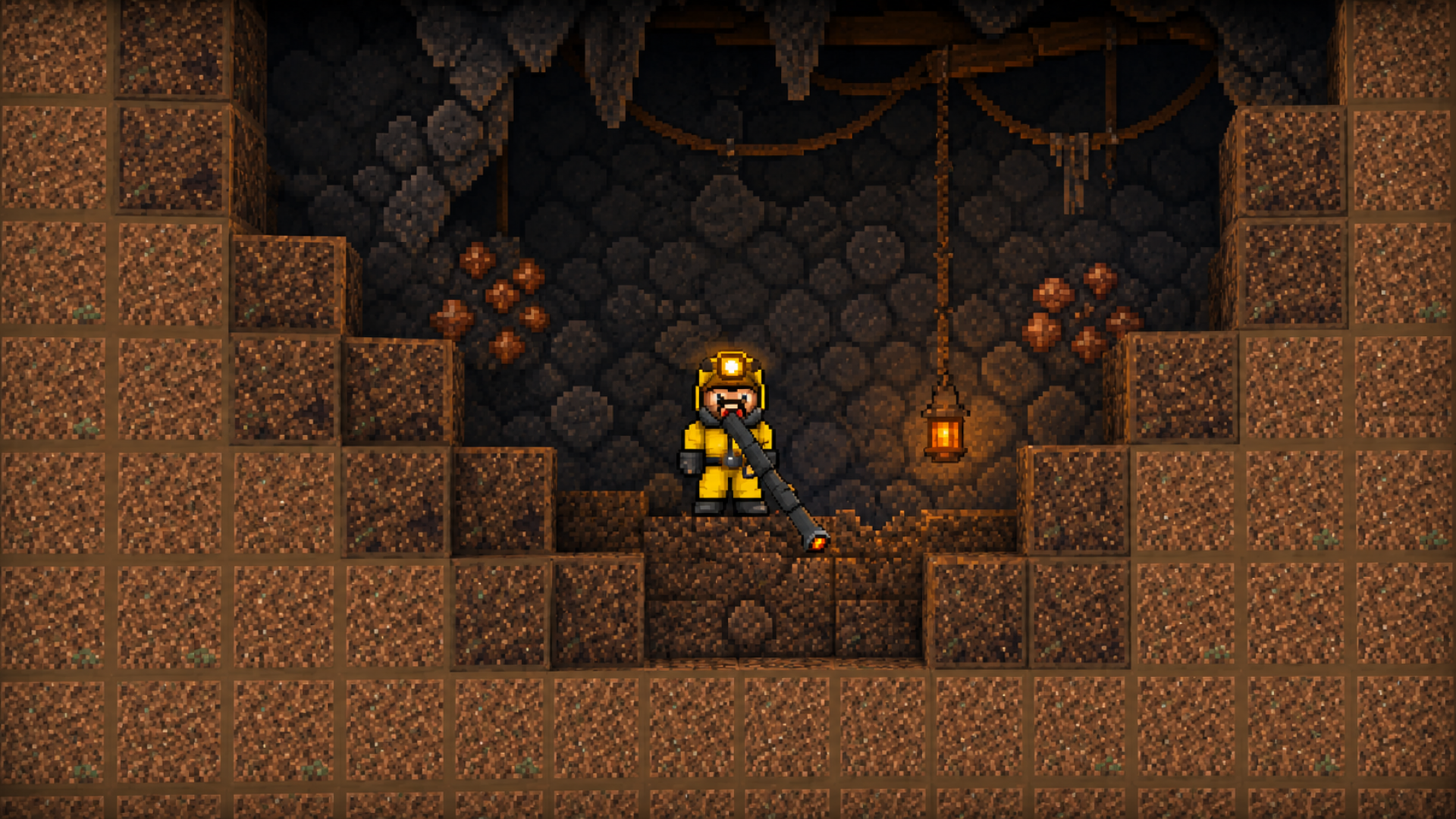 Nubik-miner with bazooka Online — screenshot 2