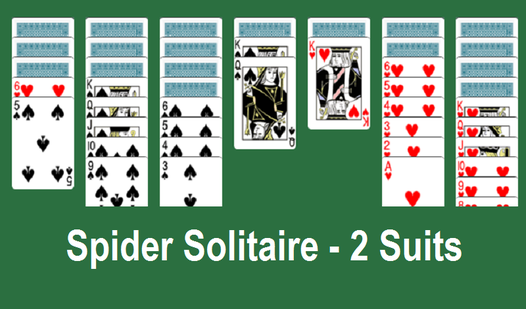 Spider Solitaire - 2 Suits  loading=