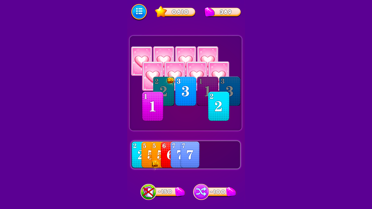 Collect Three Cards screenshot