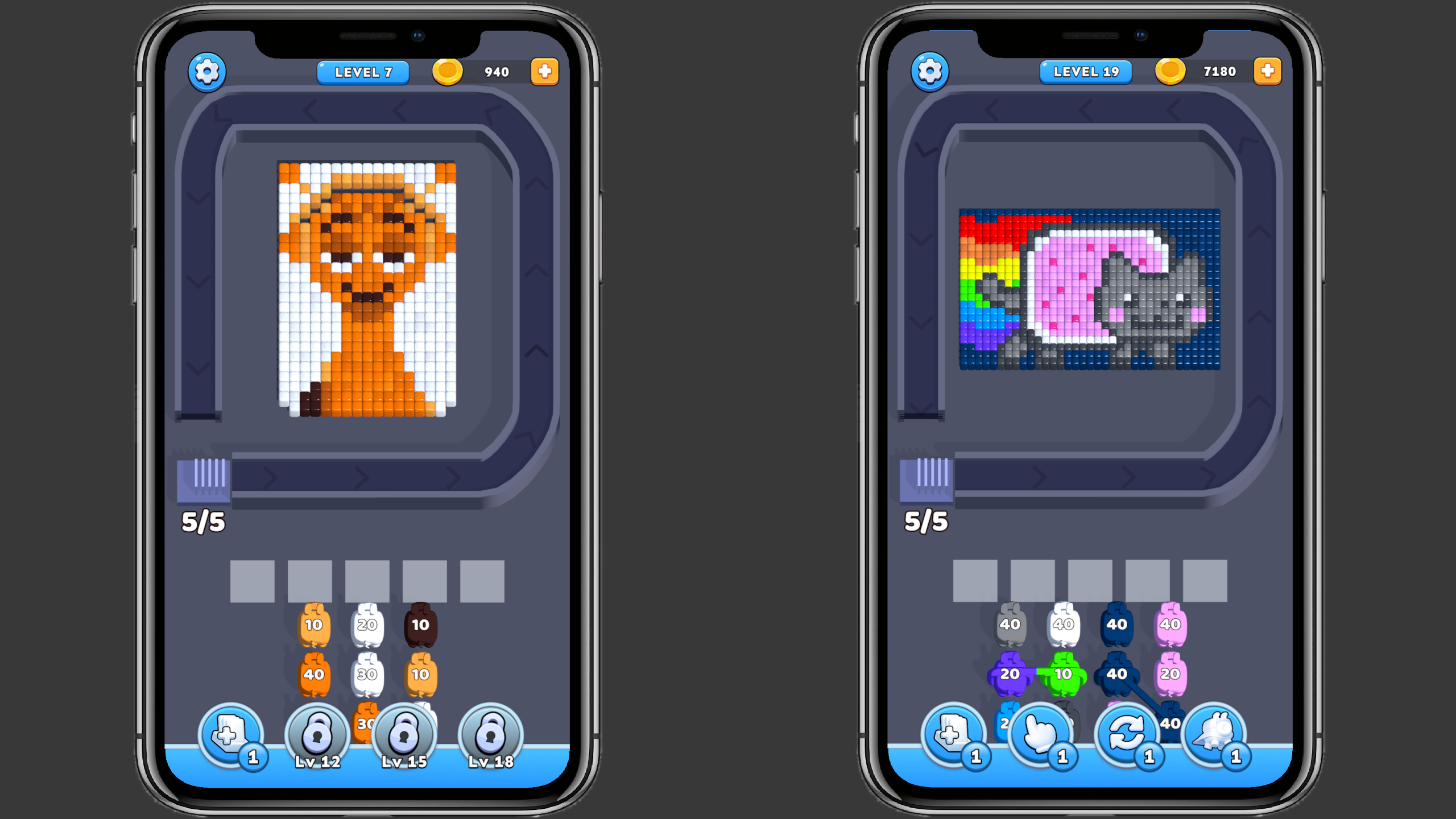 Pixel Puzzle Flow: Color Memes Conveyor — screenshot 5