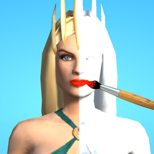 Color the girls 3D icon