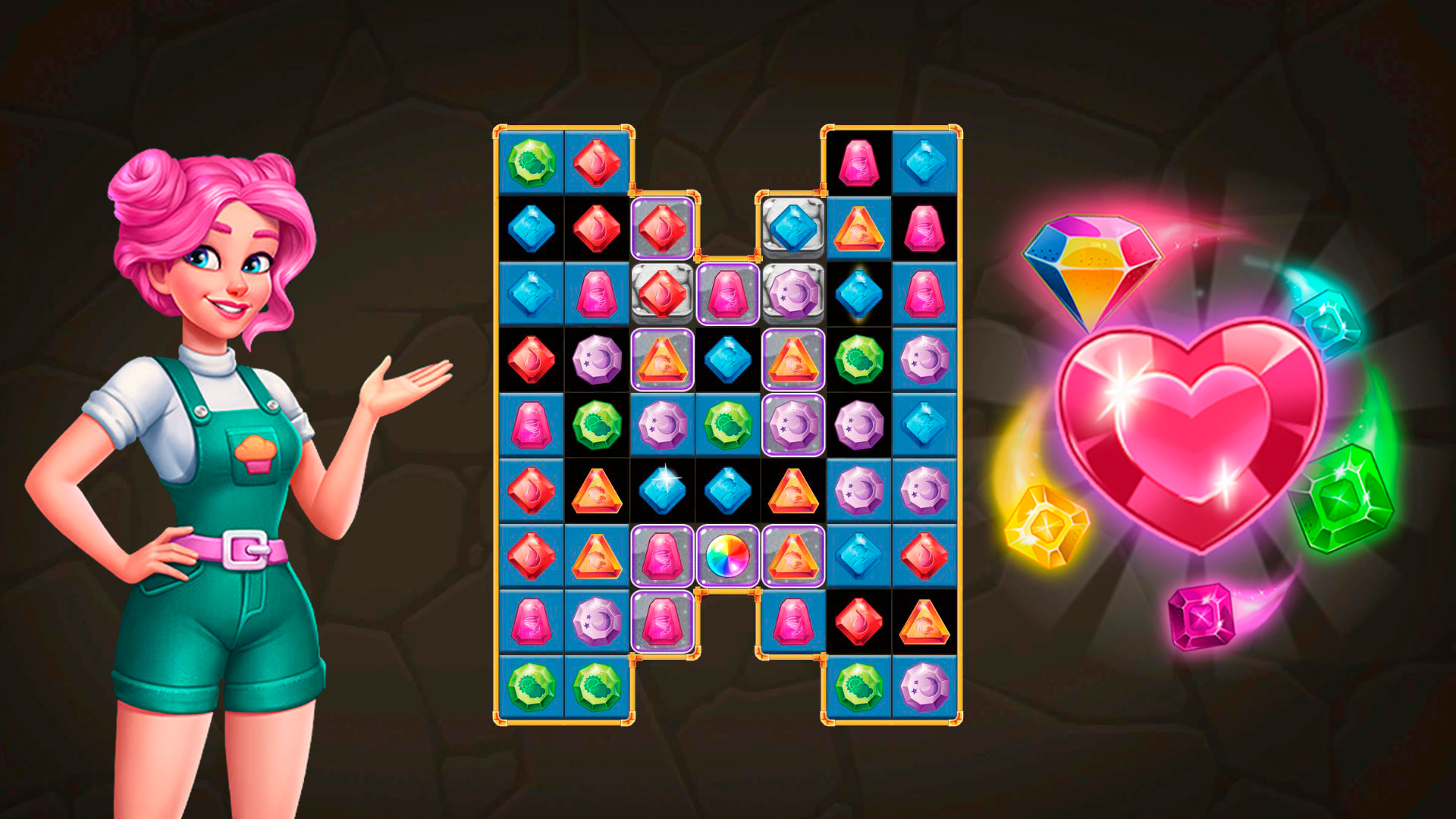 Match-3 - Colorful World screenshot