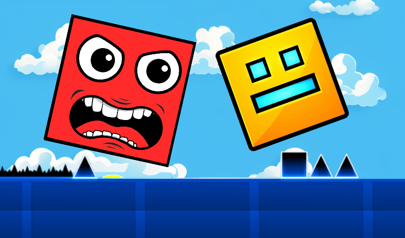 Red Cube in Dash Geometry game cover
