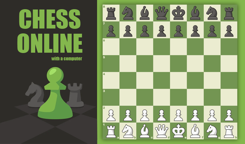 Chess online with a computer game cover