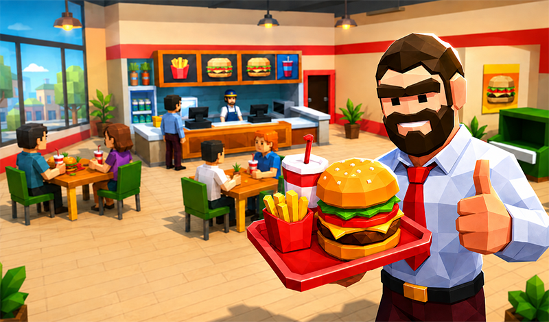 Burger Restaurant Tycoon: Cooking & Management game cover