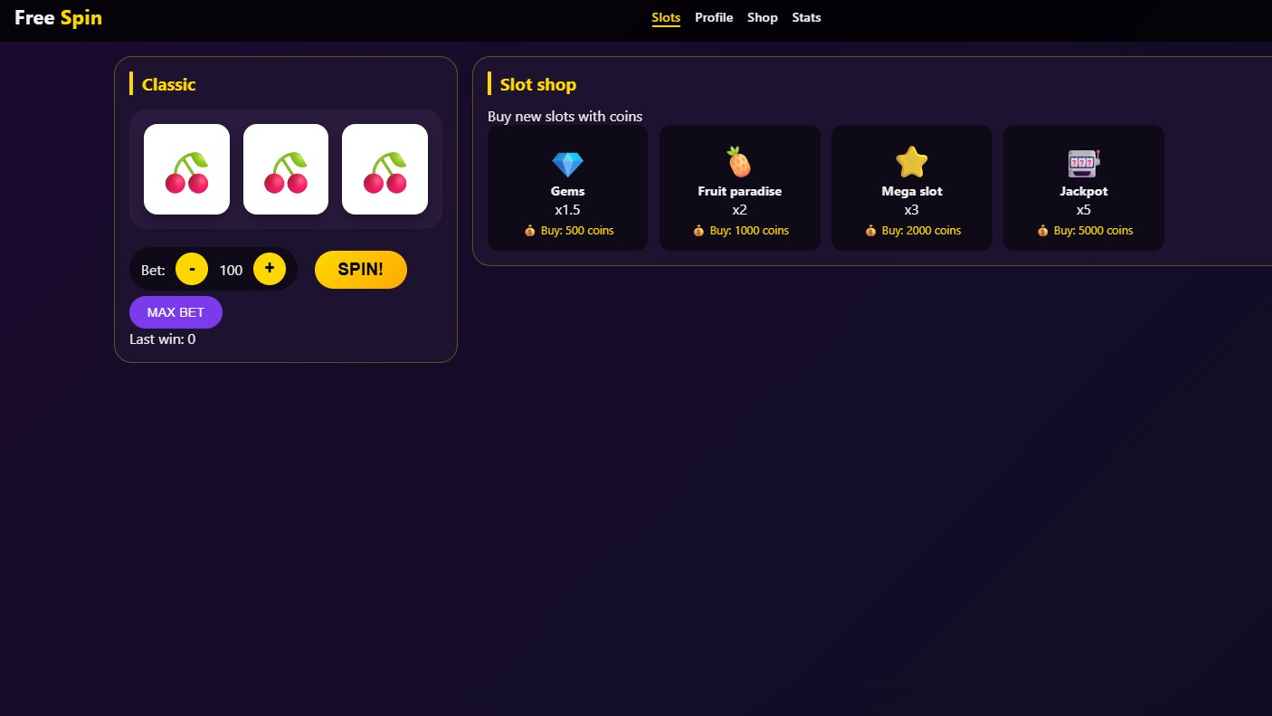 Free spin — screenshot 1