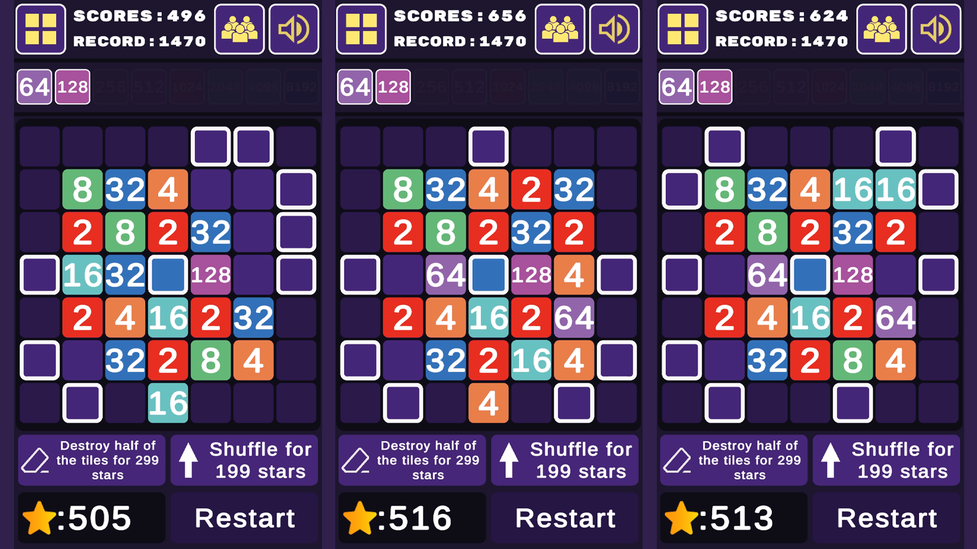 2048: Merging from all sides | X2 — screenshot 1