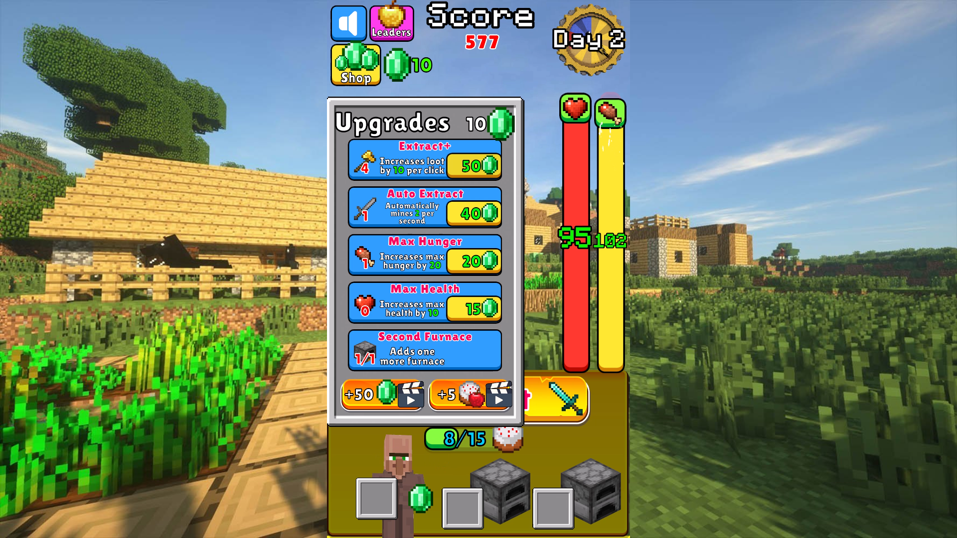 Mine Clicker: Noob Survival! — screenshot 2