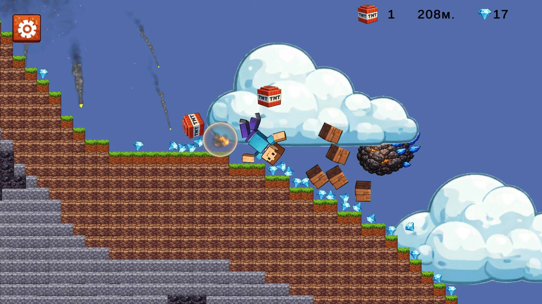 Падение Нубика: крутой склон — screenshot 5