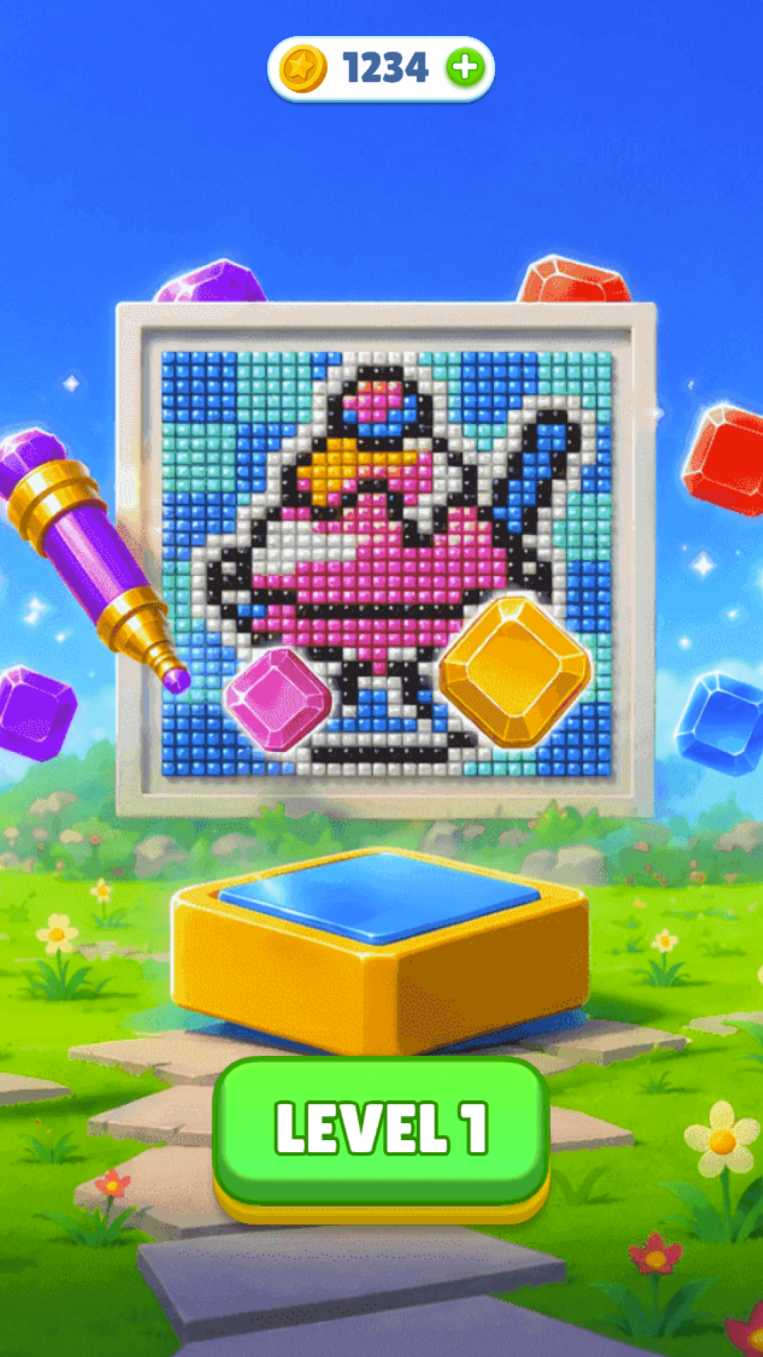 Jewel Pixel Art : Sort Puzzle screenshot 6