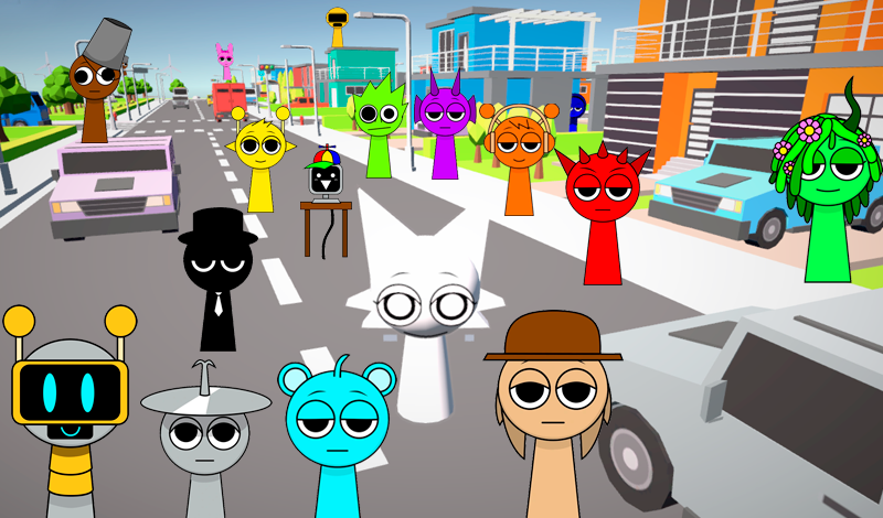 Sprunki 3D: Find All in the City game cover