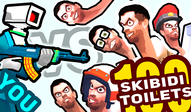 You vs 100 Skibidi Toilets game cover
