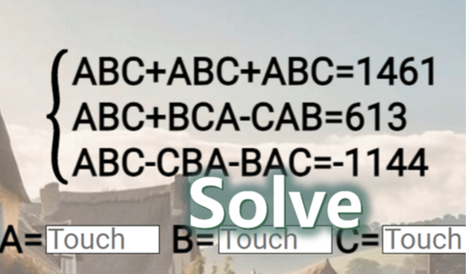 Letters instead of numbers - a maths puzzle