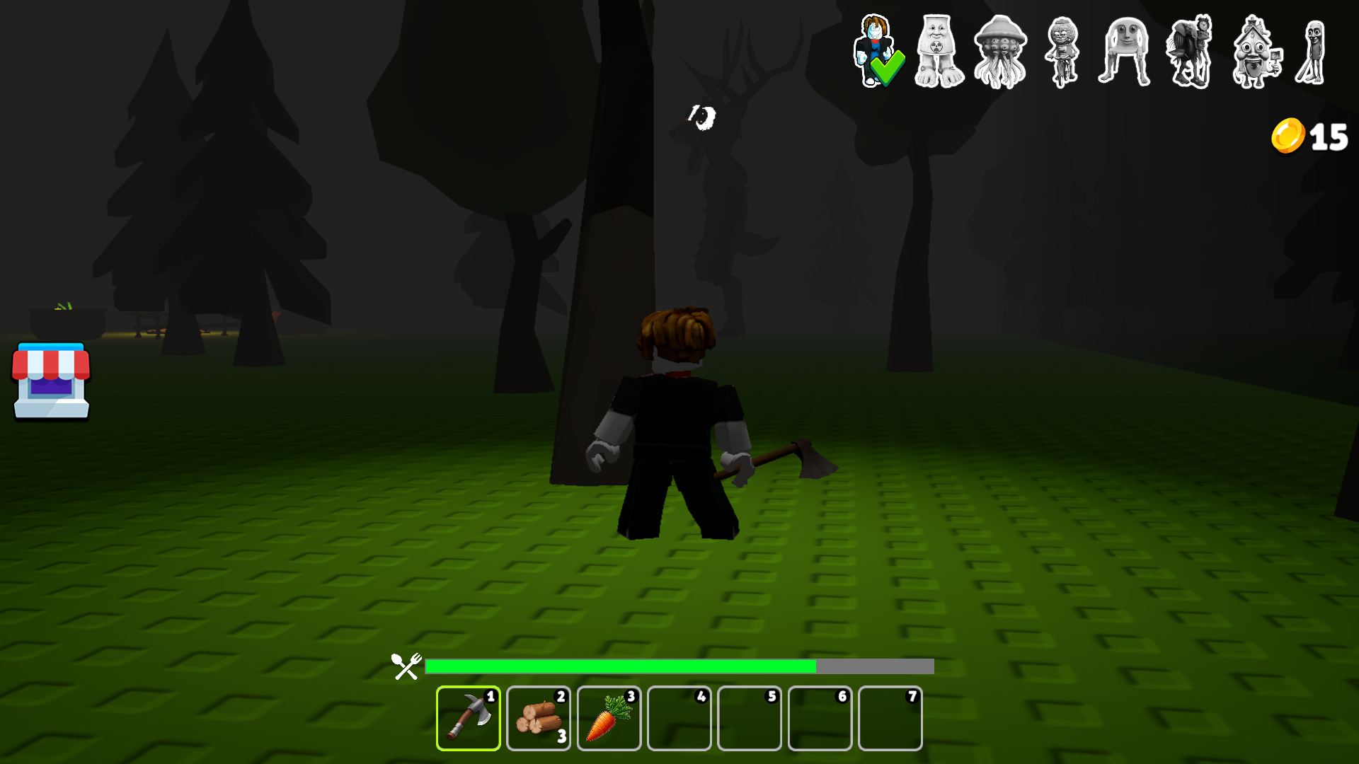 Survive 99 nights in forest: save Brainrot online screenshot