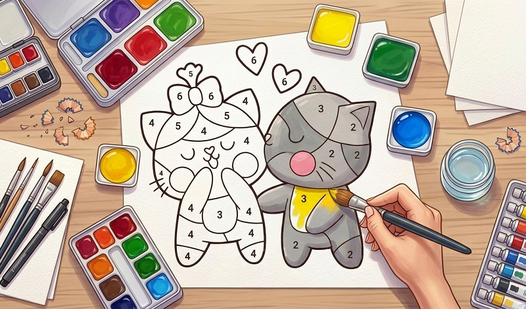 Color by Number: Coloring Book for Girls