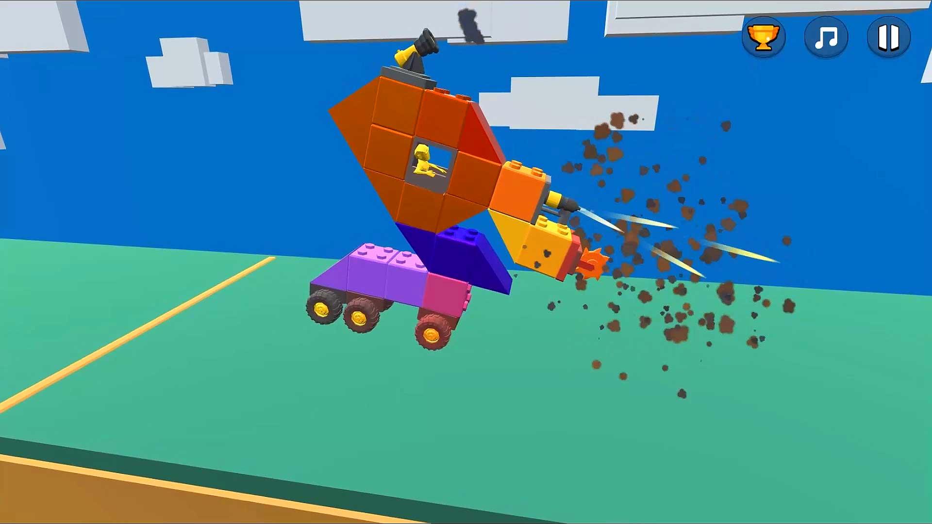 Crafting fighting car out of blocks screenshot
