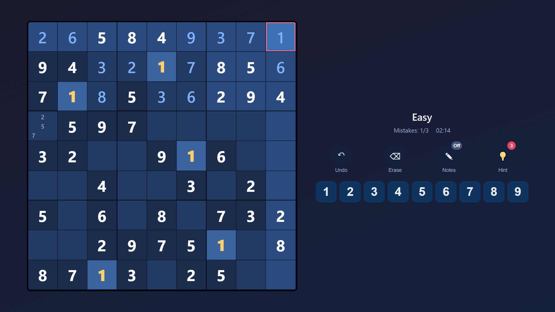 Sudoku 9 — screenshot 1