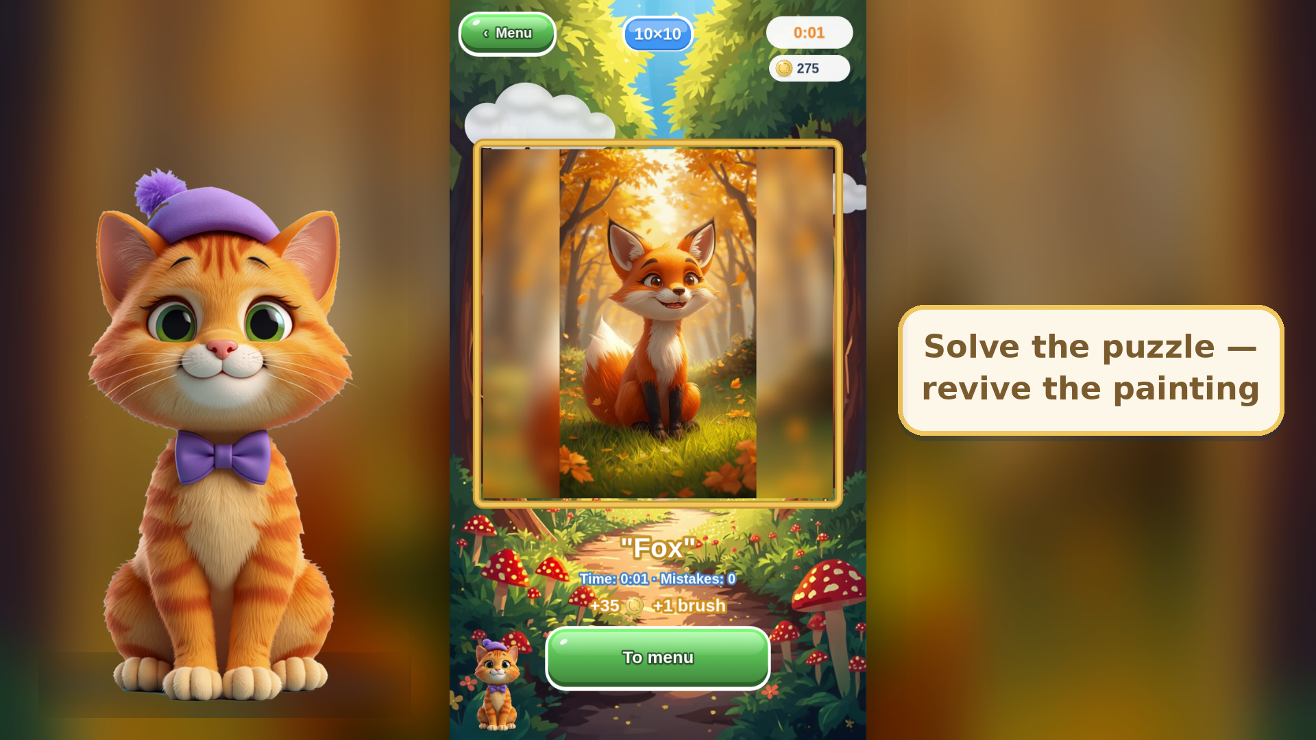 Vernissage: a painter cat's journey — screenshot 4