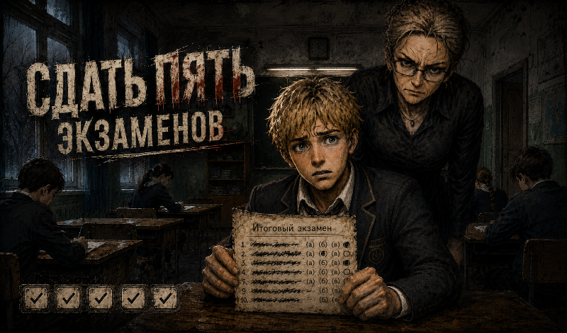 Сдать пять экзаменов game cover