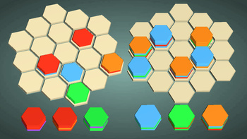 Hexagons: Color Stack Puzzle