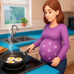 Anime. Pregnant Mother